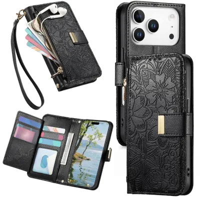 Imagen del producto de Funda tipo cartera para iPhone 17 con estampado floral