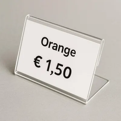 Produktbild von Mini-Tischaufsteller aus Acrylglas 8 x 5 cm – 20er-Set, transparent, 2 mm