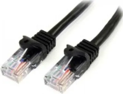 Produktbild von StarTech.com Cat5e Patchkabel mit Snagless RJ45 Anschluss - 5m - Schwarz, 5 m, Cat5e, U/UTP (UTP), RJ-45, RJ-45, Schwarz