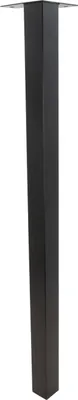 Obrázek produktu pro Čtvercová výška nábytkové nohy 70 cm v matné černé barvě - stylový a funkční design pro moderní interiéry