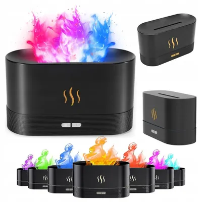 Produktbild von KLEINER KAMIN-LUFTBEFEUCHTER MIT TIK-TOK, SCHWARZ, 5 W, 0,2 l