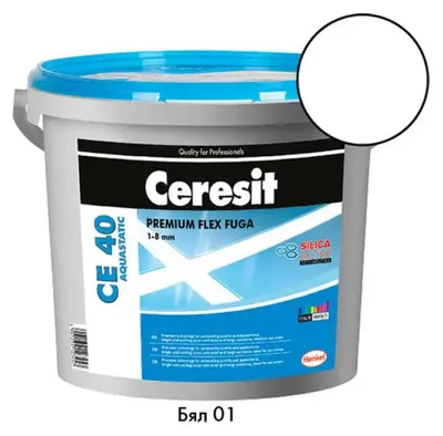 Obrázek produktu pro Fugovací směs CERESIT CE 40 BÍLÁ, 01