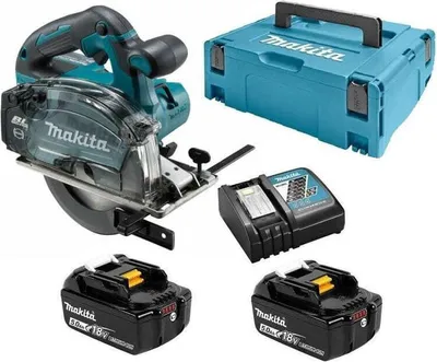 Produktbild von Makita DCS552RTJ, Metall, Schwarz, Mintfarbe, Bürstenlos, 13,6 cm, 3600 RPM, 5,05 cm