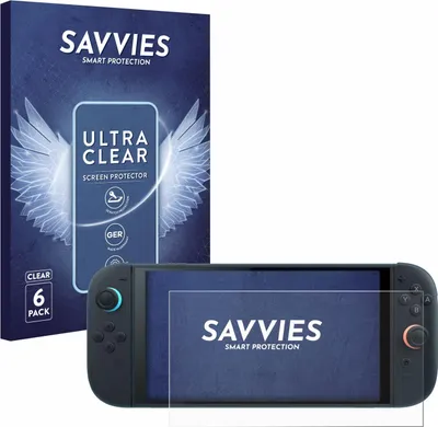 Produktbild von 6x Für Nintendo Switch 2 Schutzfolie Savvies Displayschutz Display Schutz Folie Klar Transparent