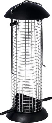 Produktbild von Futterspender dobar Kunststoff, Metall 9 x 9 x 23 cm, schwarz für Nüsse