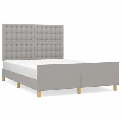 Productafbeelding van vidaXL Bedframe zonder matras, lichtgrijs, 140x190 cm, stof
