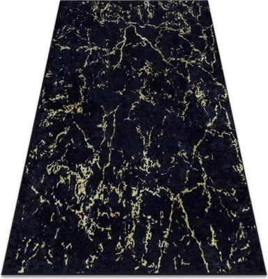 Zdjęcie produktu dla Dywan do prania MIRO 52003.803 Marmur antypoślizgowy - czarny 160x220 cm