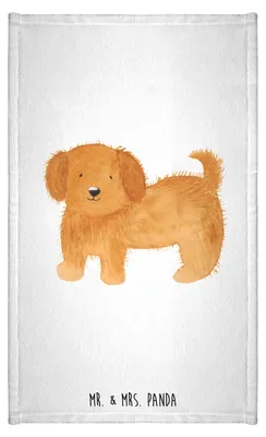 Produktbild von Mr. & Mrs. Panda Handtuch Hund Flauschig - Weiß - Geschenk, Niedlich, Süß, badezimmer, gästehandtuch klein, Hunde, Sprüche, gäste wc, Hundemama, Gästetuch