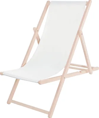 Produktbild von Strandliege Klappbar Sonnenliege Liegestuhl Holz Gartenliege Strandstuhl