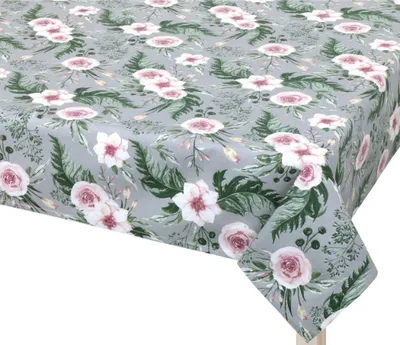 Produktbild von Tischtuch ADÉLA - 100x100 cm - Grau,Rosa