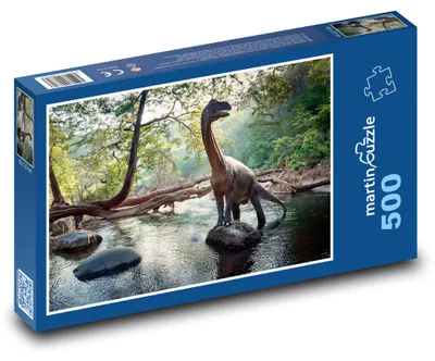 Obrázek produktu pro Puzzle 500 Dinosaurus v řece - martinpuzzle