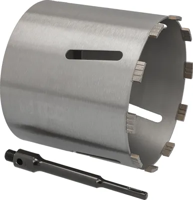 Produktbild von Diamantbohrkrone Ø 202 mm Nutzlänge 180 mm mit SDS+-Aufnahme 200 mm Segmenthöhe 10 mm Diamant Bohrkrone Trockenbohrkrone Kernbohrer Betonbohrkrone Kernbohrkrone BTEC