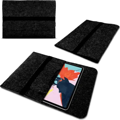 Produktbild von Schutzhülle für Apple iPad Pro 12.9 2018 Sleeve Tasche Hülle Filz Tablet CaseFarbe Filz Sleeve:Dunkel Grau
