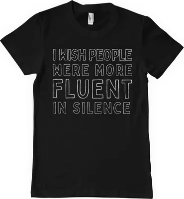 Produktbild von Fluent In Silence T-Shirt - Medium - Black
