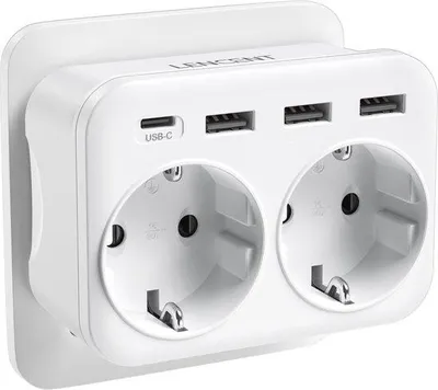 Immagine prodotto di Adattatore di corrente 6 in 1 con USB e Type-C da 4000 W