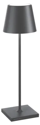 Immagine prodotto di Zafferano - Lampada da Tavolo Poldina Pro Grigio Scuro Ricaricabile