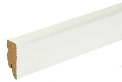 Produktbild von PROFI | 2,50 m | Ultra Weiß 70mm Sockelleiste, Vierkant Design, MDF Kern, Folierte Oberfläche, Streichfähig Glänzend, Mit Cliptechnik, Kabelführung, Natürlicher Look