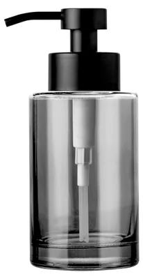 Produktbild von Schwarzer Glas Seifenspender mit Edelstahlpumpe 350ml