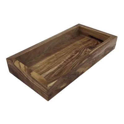 Image de Plateau "My Office" 20 x 10 x 3 cm, rectangulaire, bois d'olivier