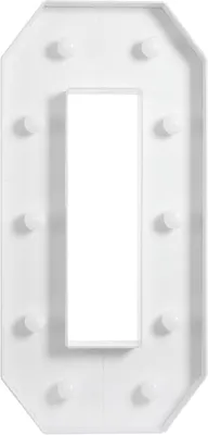 Productafbeelding van LED-cijferlamp 100x48 cm – Oplichtende cijfers 0-9 met warmwit licht – Decoratie voor verjaardagen en evenementen – Wit