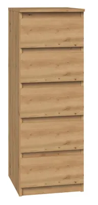 Obrázek produktu pro Topeshop W5 ARTISAN, Dub, 5 zásuvka/zásuvek, Dřevotřískové desky, Jednobarevný, Moderní, Dřevotřískové desky
