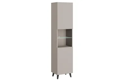 Productafbeelding van MINIO – Hoge vitrine LOKET 40 met LED-verlichting, kasjmierbeige