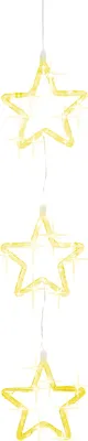 Imagen del producto de Estrellas luminosas MagicHome Navidad, 44 LED blanco cálido, IP44, 3xAA, 55,5 cm