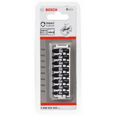 Obrázek produktu pro BOSCH 2608522323 BOSCH Impact Control Bit-Set 8-teilig