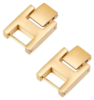 Faltschließe aus Edelstahl, gold, 2 Stück, 8,5 mm, für Uhrenarmbänder