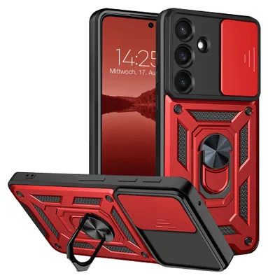 Produktbild von Armor Handyhülle für Samsung Galaxy S26 FE Kameraschutz Handy Panzer Case Cover Schutzhülle Outdoor Farbe: Rot