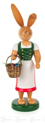 Produktbild von Osterhäsin Häsin mit langem Rock und Schürze Höhe = 25cm NEU