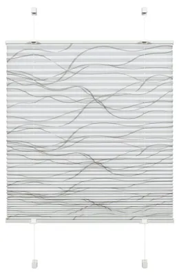 Plisseegardine blickdicht, weiß, 60x130 cm, Klemmträger
