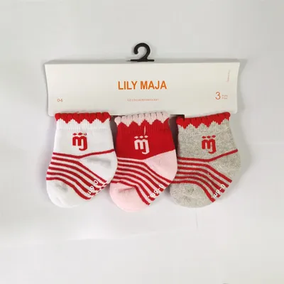 Produktbild von MEGAGROUP 3 Paar Babysocken Baumwolle Söckchen für Babys Kleinkinder 0 bis 6 Monate