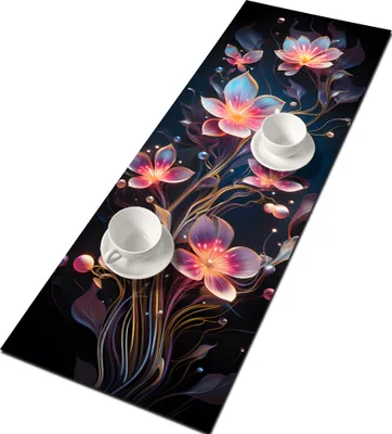 Produktbild von BERTONI Filz Tischläufer, Tischdecke mit Muster Bank Tischdekoration AURORA 95x33 cm