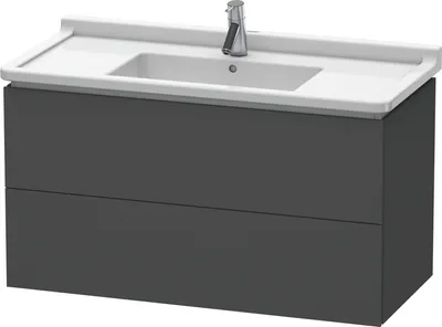 Produktbild von Waschtischunterbau L-CUBE 469x1020x558mm graphit matt graphit matt