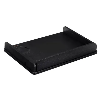 Produktbild von Navaris Nachttisch Bambus zum Einhängen - mit Getränkehalter - Hochbett Klemm Regal Bett Ablage - hängender Organizer Hängeregal - anklemmbar schwarz