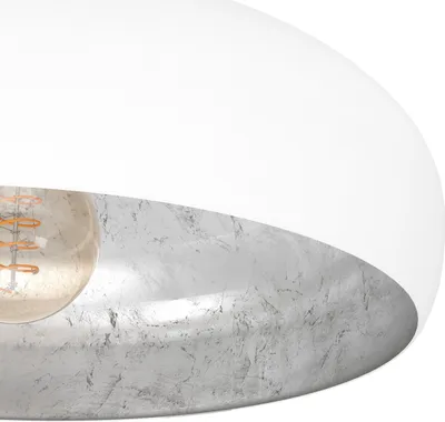 Image de EGLO Plafonnier MOGANO blanc et argenté