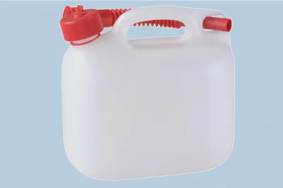 Produktbild von Hünersdorff Kraftstoff-Kanister STANDARD 5 L, HD-PE natur,mit UN-Zulassung und rotem Zubehör