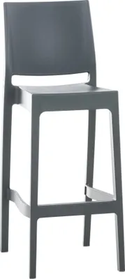 Immagine prodotto di Sgabello da bar in polipropilene, impilabile, resistente alle intemperie e ai raggi UV, per uso interno ed esterno, A x L x P 105 x 45 x 51 cm