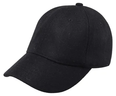 Produktbild von Baseball Cap Herren Wollmischung Fleecefutter Schwarz 56-58 cm