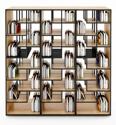 Immagine prodotto di Libreria moderna in stile scandinavo con ripiani aperti