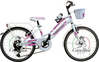 Image de Vélo enfant MTB Canellini LINCY 20" - Blanc/Rose