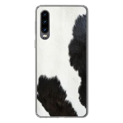 Produktbild von MuchoWow® Handyhülle Schutzhülle Hülle für Huawei P30 Tiermuster - Kühe - Pelz Silikon Softcase Handy Hülle - Kartenbesitzer