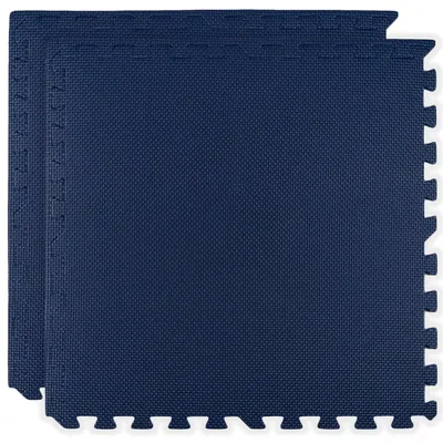 Immagine prodotto di Tappetino in schiuma Humbi 120x60 – Grande puzzle in schiuma impermeabile e sicuro, 2 pezzi, blu navy