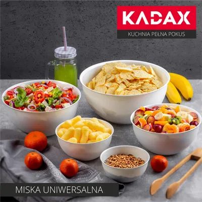 Produktbild von KADAX Schüssel aus Kunststoff "Musano", Küchenschüssel, runde Servierschüssel für Küche, Creme, 2L