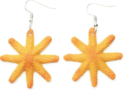 Produktbild von Seestern Ohrringe Miniblings Hänger tauchen Meer Taucher Ozean Stern orange