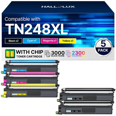 Produktbild von 5er-Pack TN248XL Toner für Brother MFC-L3760CDW MFC-L3740CDW DCP-L3560CDW