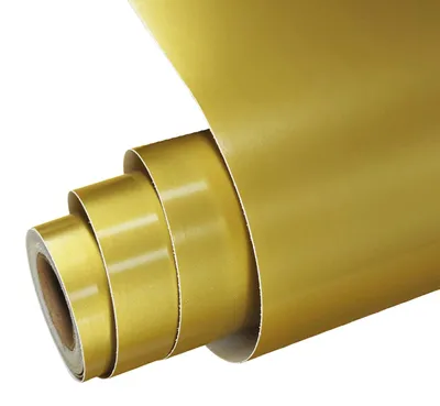 Productafbeelding van Zelfklevende vinylfolie - Geschikt voor snijplotters - Voor knutselprojecten - Mat goud, 30,5 cm x 5 m