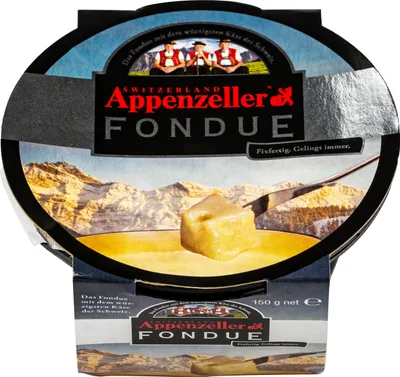 Produktbild von Food-United mini KÄSEFONDUE SNACK 150g von STRÄHL Fchweizer Käse-Fondue-Zubereitung aus Appenzeller-Käse mit Weißwein verfeinert Fertigfondue zubereitungsfertig als Mikrowellen Fertiggericht kräftig-cremig zart-schmelzend passend für Baguette-Brot-Stückch