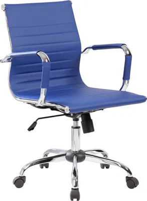 Produktbild von Bürostuhl Attiliat\, Chefsessel mit Armlehnen, Ergonomischer Bürostuhl, Blau, 62x54h92/102 cm